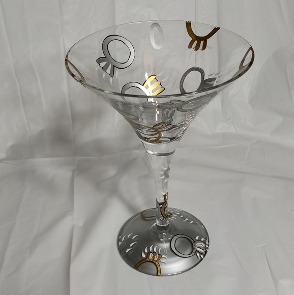 Lolita Wedding Hand Painted 7.5oz Martini Glass with Attitude Recipe on Bottom - Picture 7 of 9